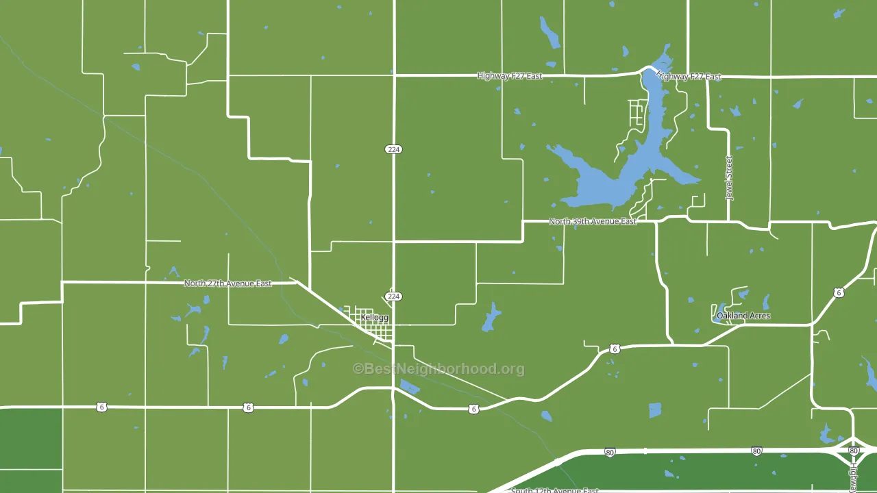 50135, IA block-group voter-turnout map