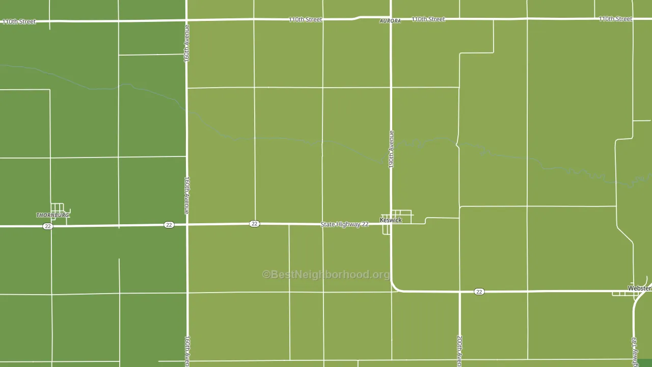 50136, IA block-group voter-turnout map