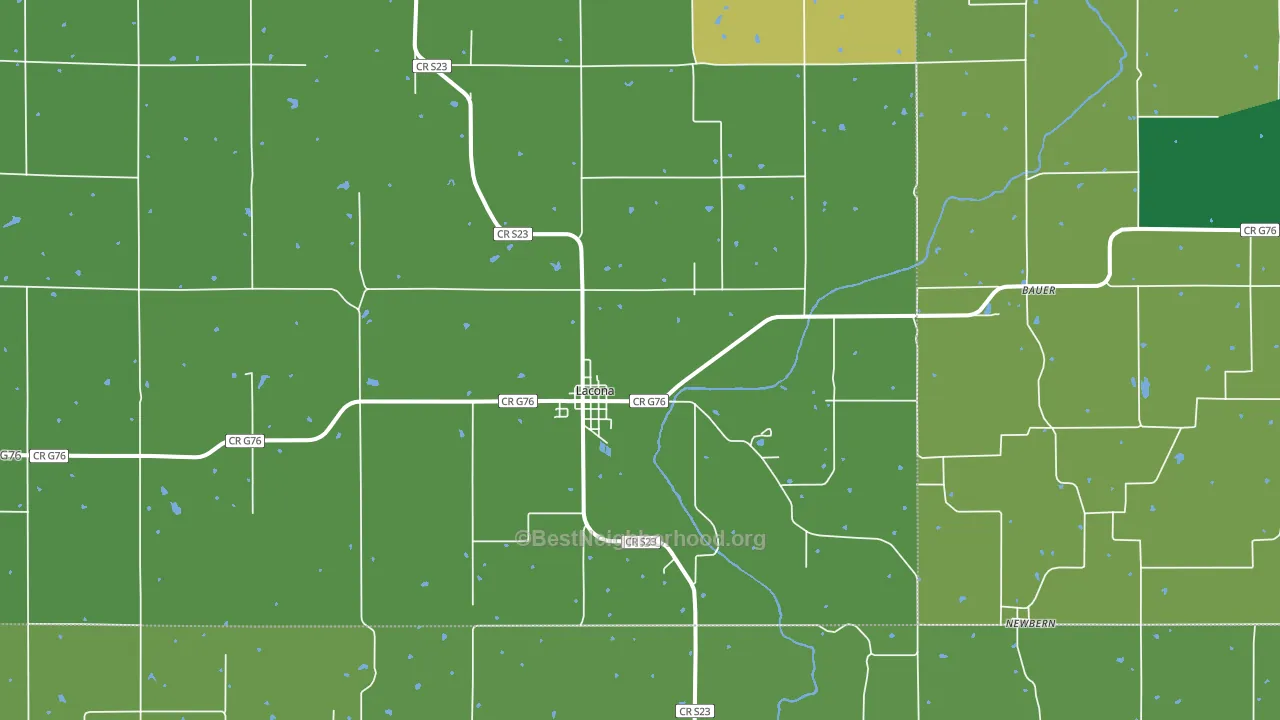 50139, IA block-group voter-turnout map