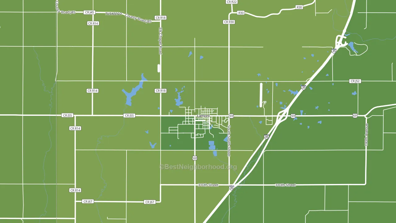 50140, IA block-group voter-turnout map