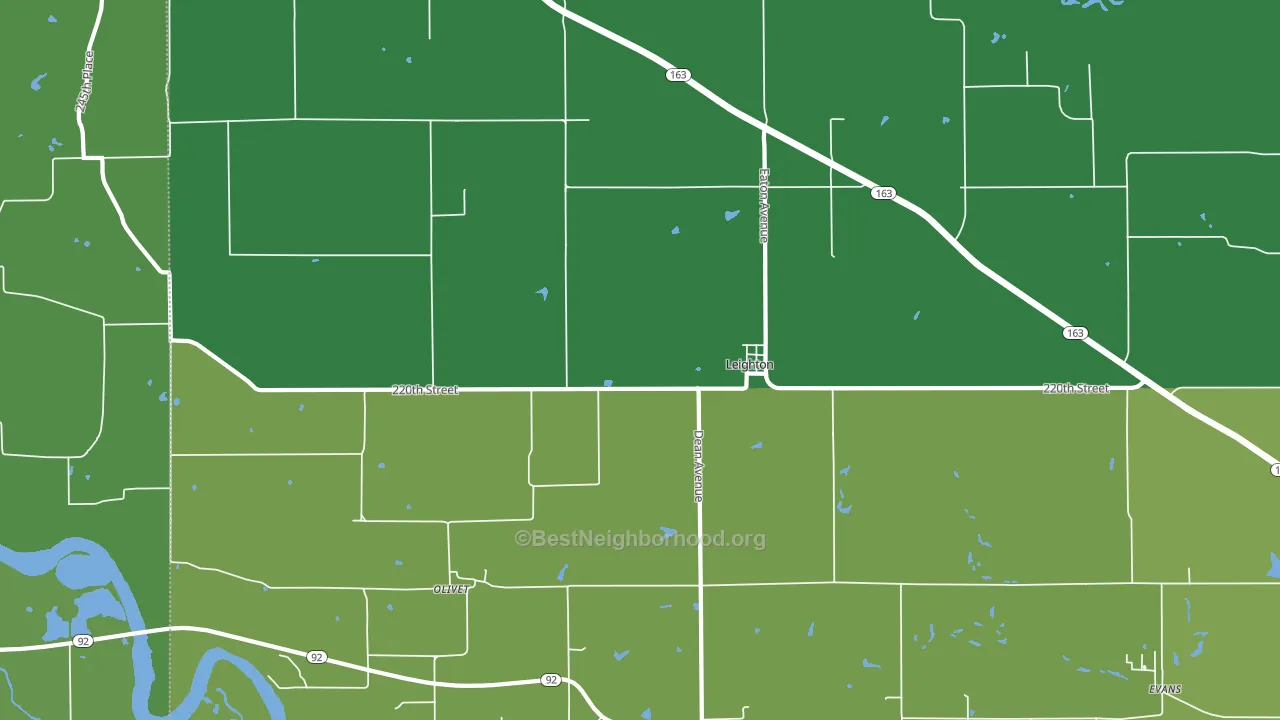 50143, IA block-group voter-turnout map