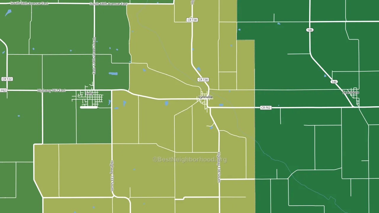 50153, IA block-group voter-turnout map