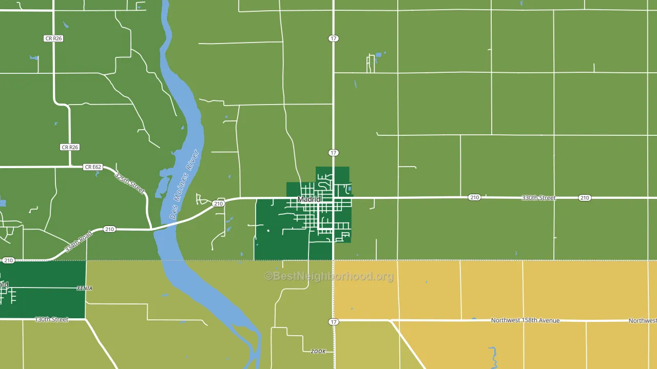 50156, IA block-group voter-turnout map