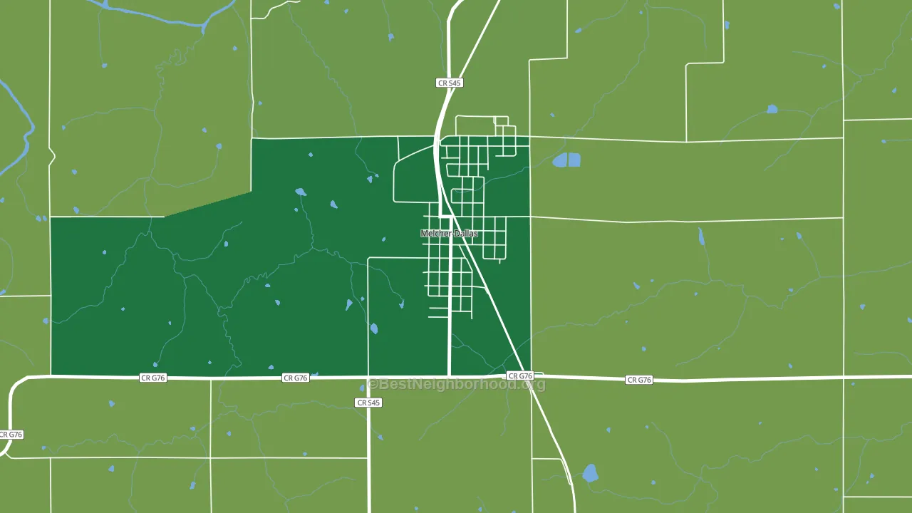 50163, IA block-group voter-turnout map