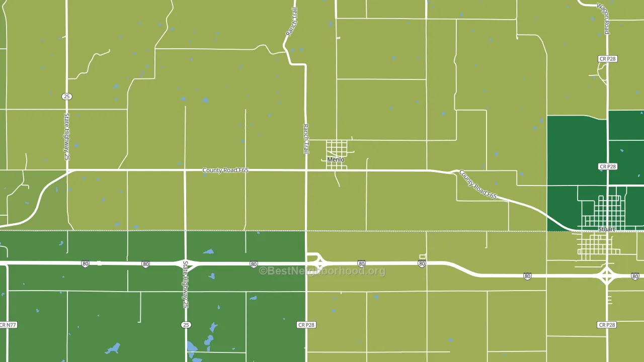 50164, IA block-group voter-turnout map