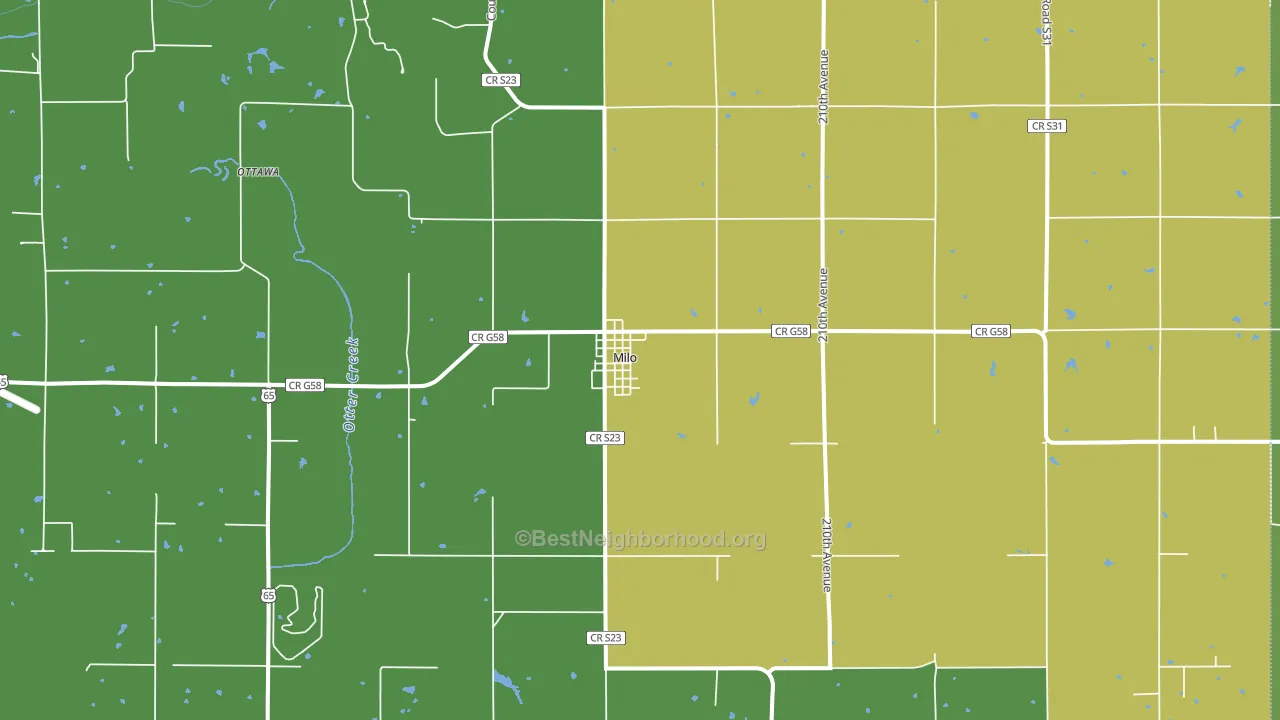 50166, IA block-group voter-turnout map
