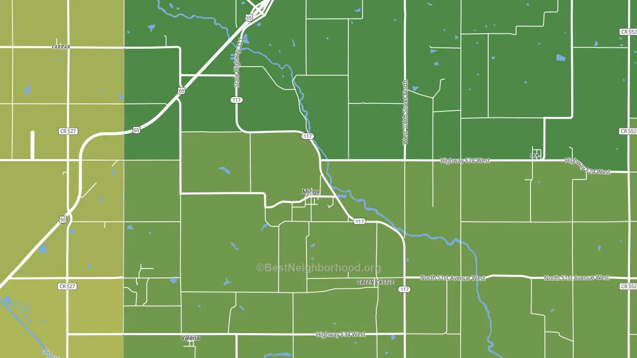 50168, IA block-group voter-turnout map