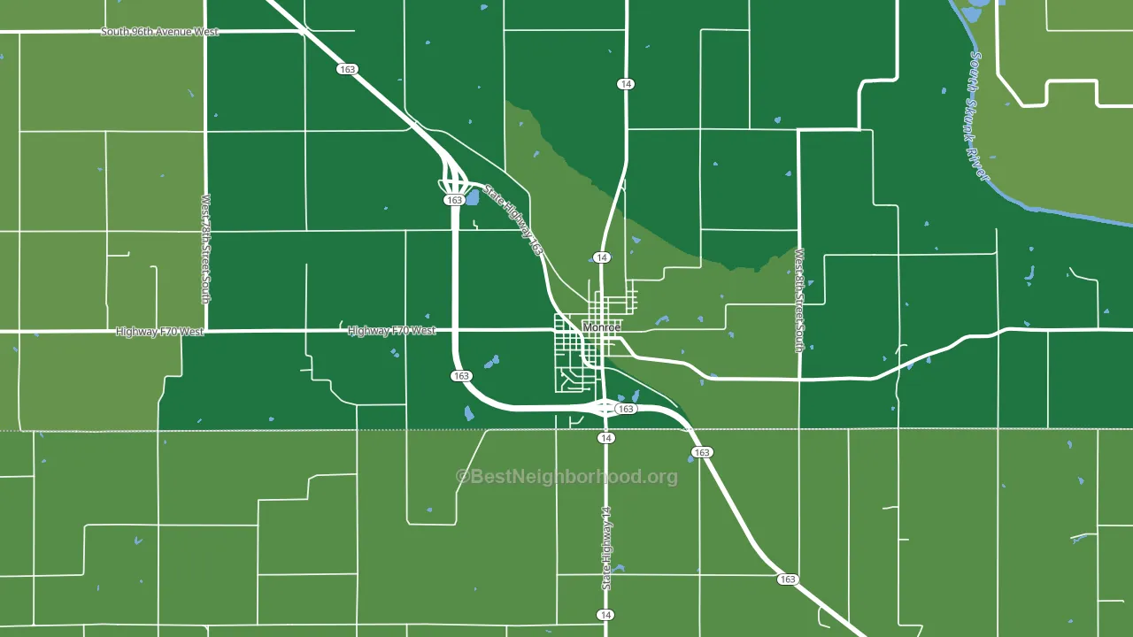 50170, IA block-group voter-turnout map