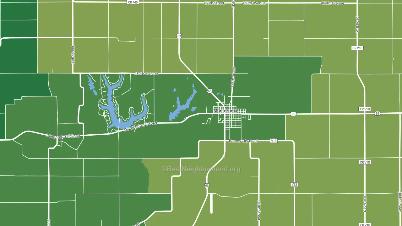50171, IA block-group voter-turnout map