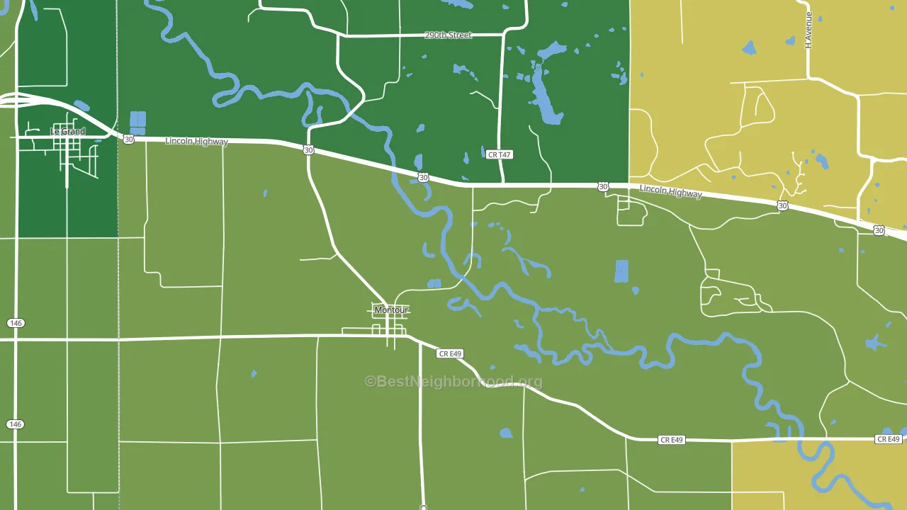 50173, IA block-group voter-turnout map