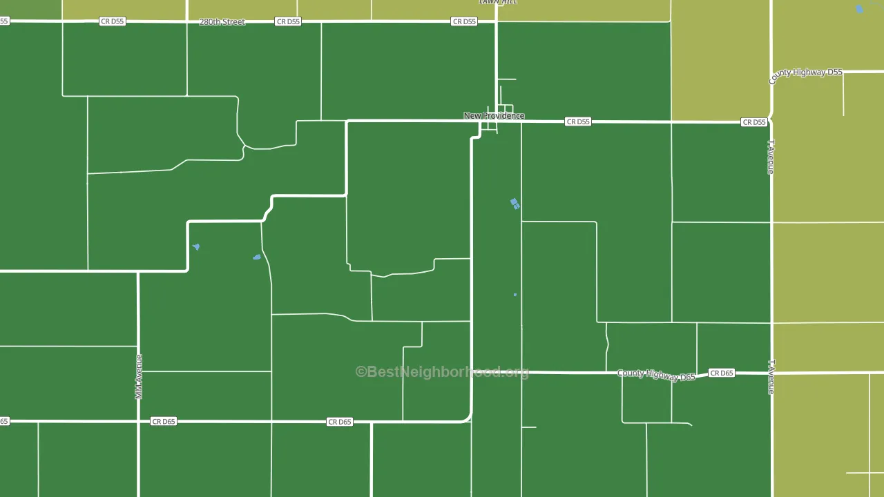 50206, IA block-group voter-turnout map