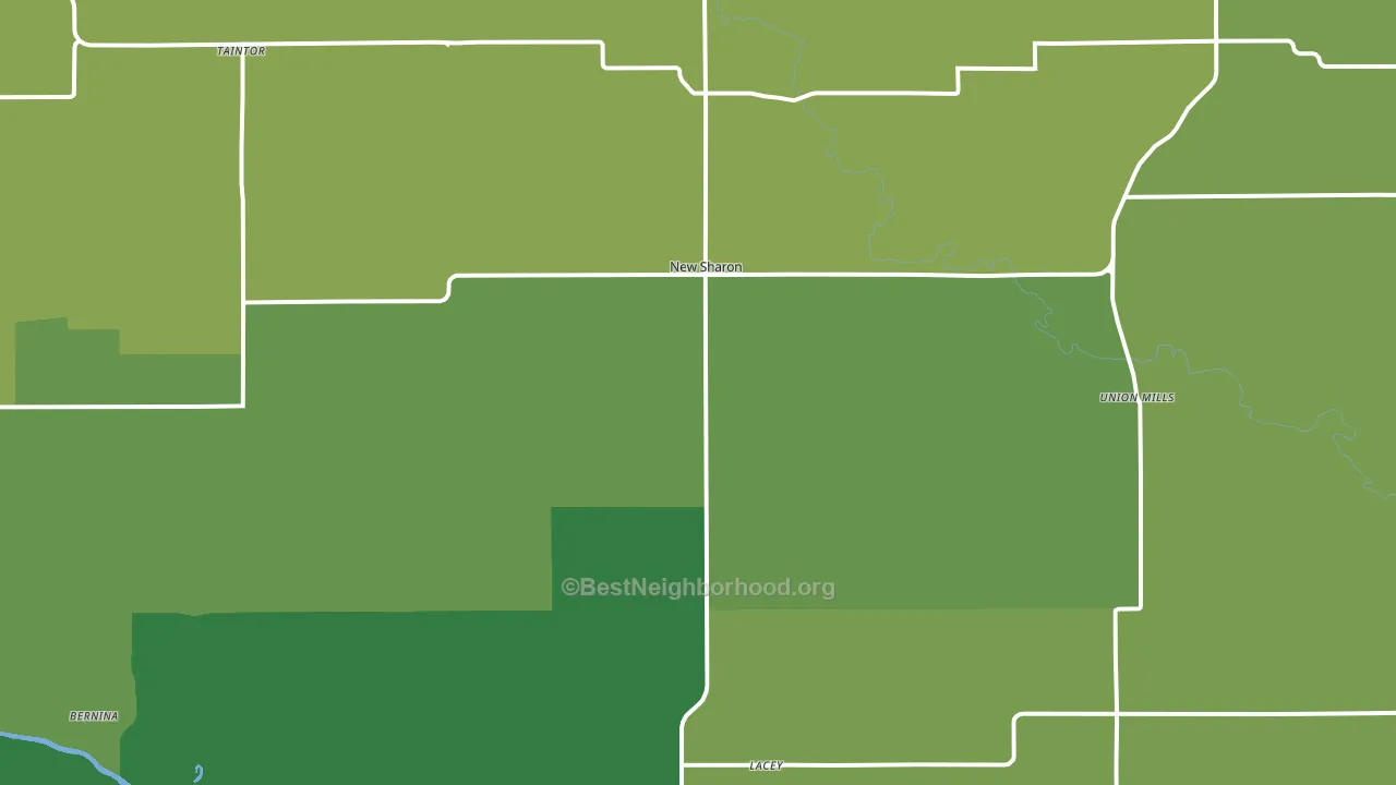 50207, IA block-group voter-turnout map