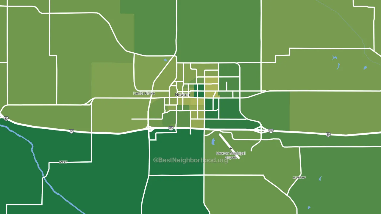 50208, IA block-group voter-turnout map