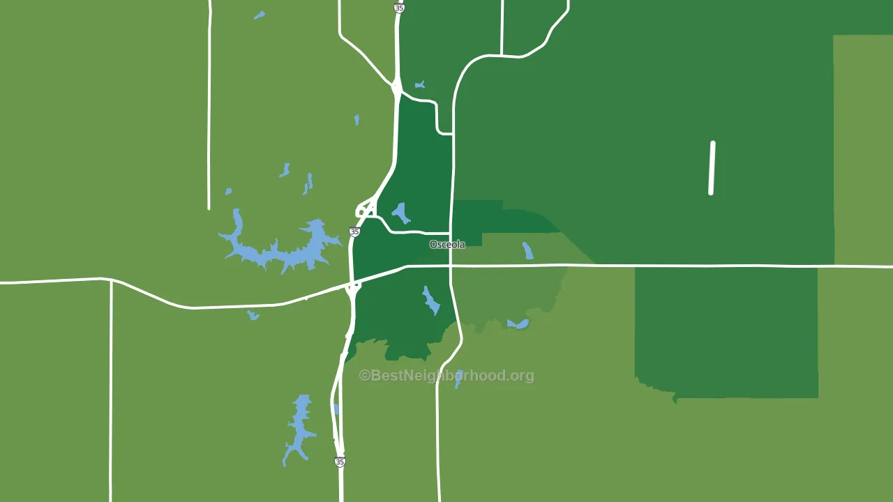 50213, IA block-group voter-turnout map