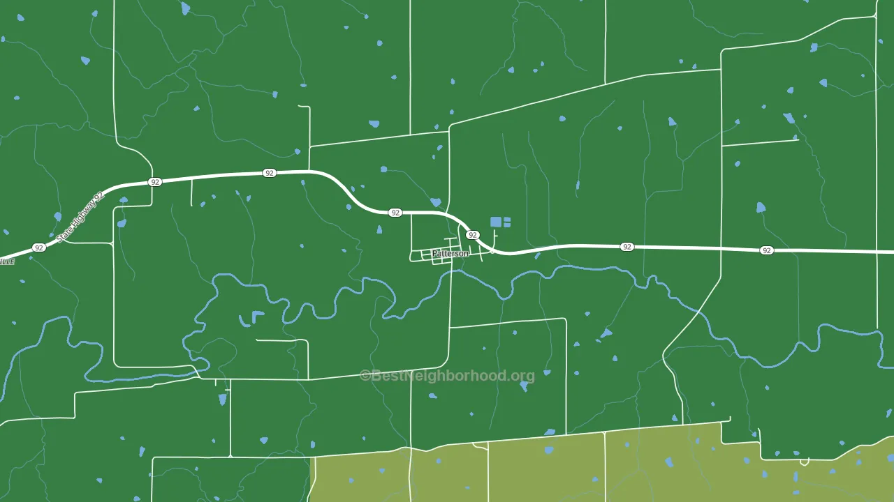 50218, IA block-group voter-turnout map