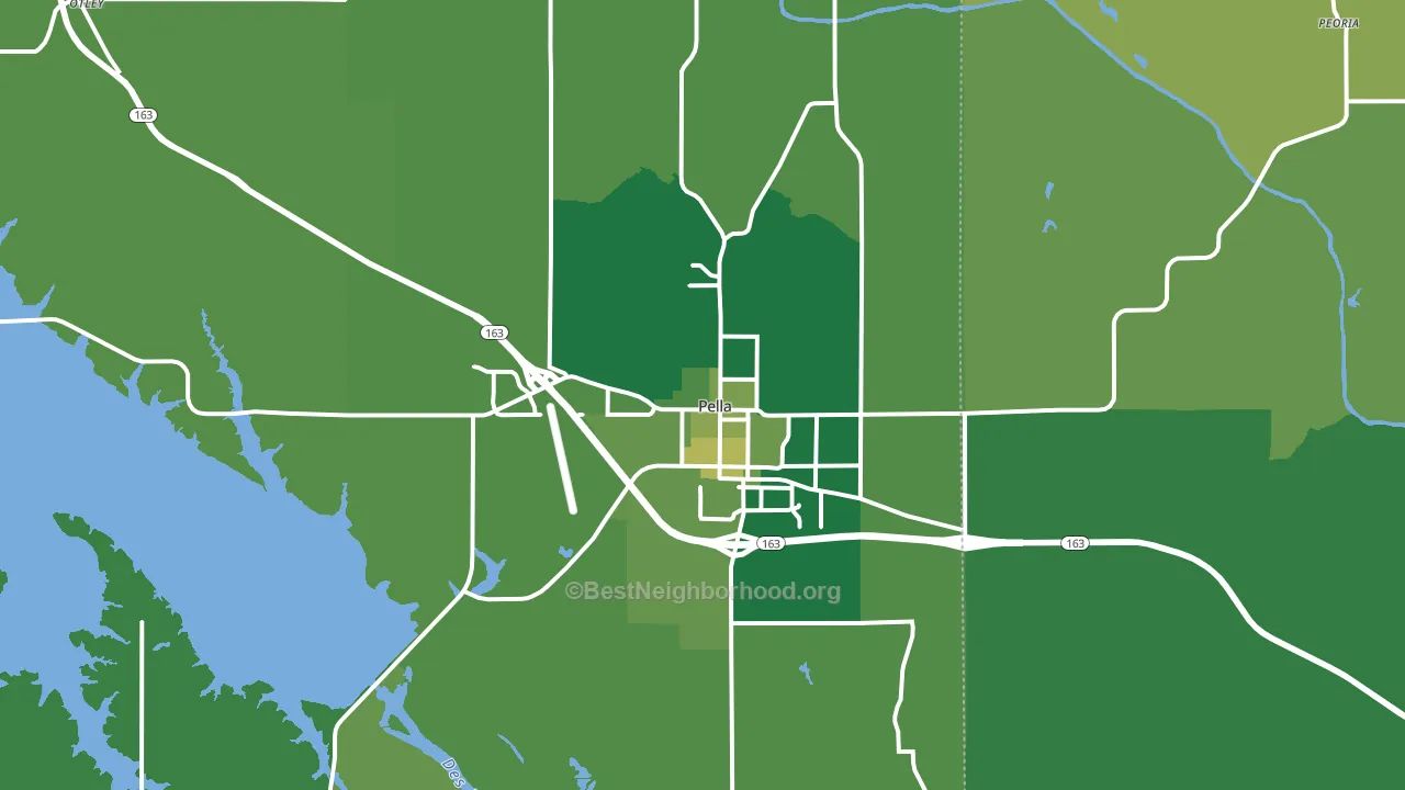 50219, IA block-group voter-turnout map