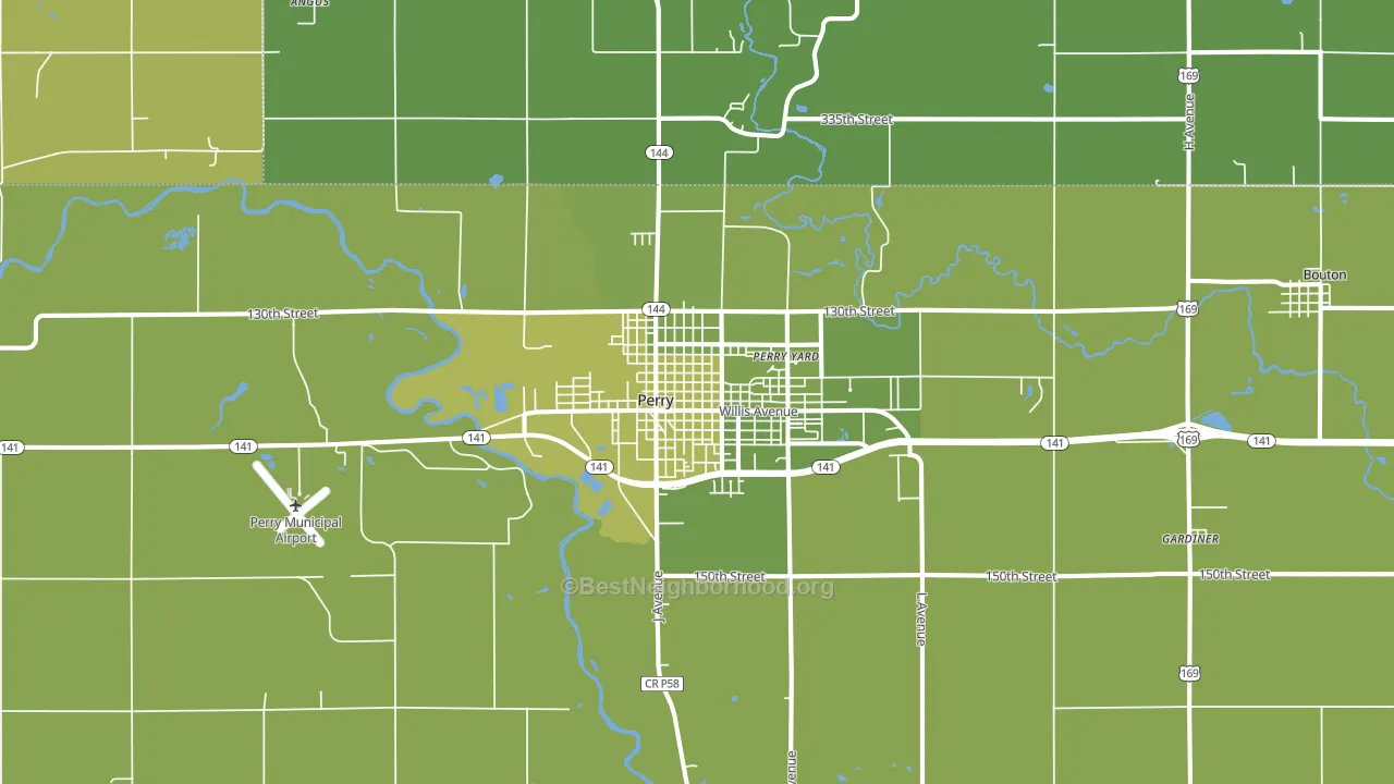 50220, IA block-group voter-turnout map