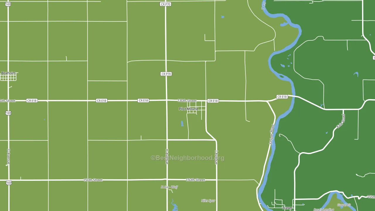 50223, IA block-group voter-turnout map