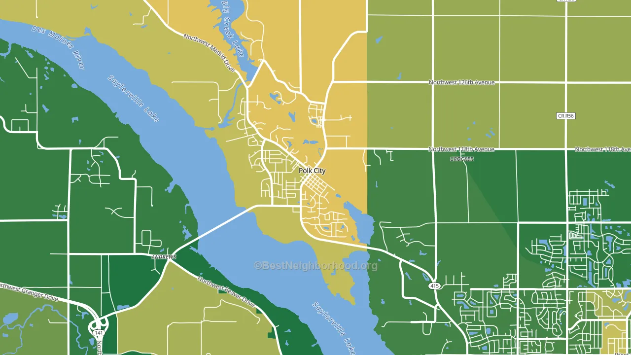 50226, IA block-group voter-turnout map