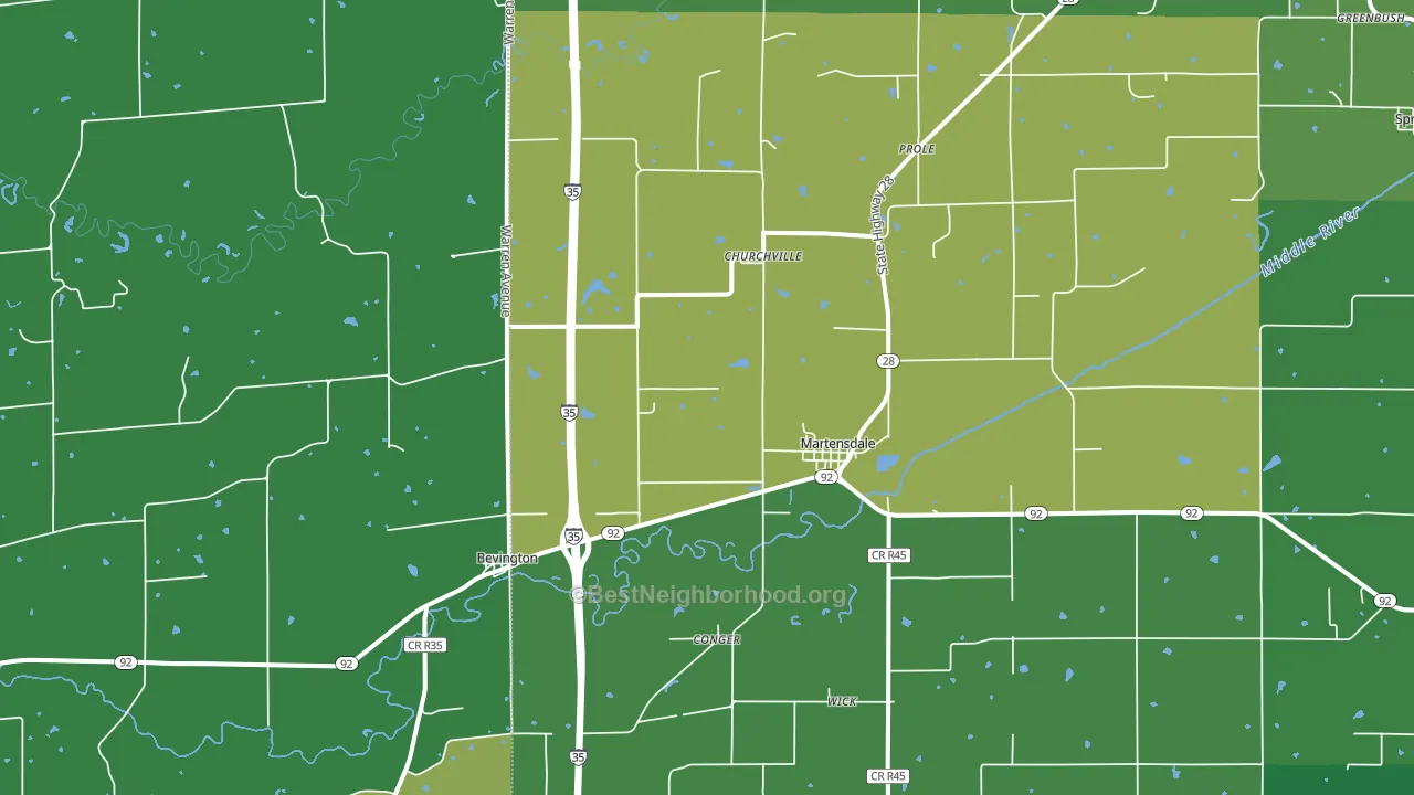 50229, IA block-group voter-turnout map