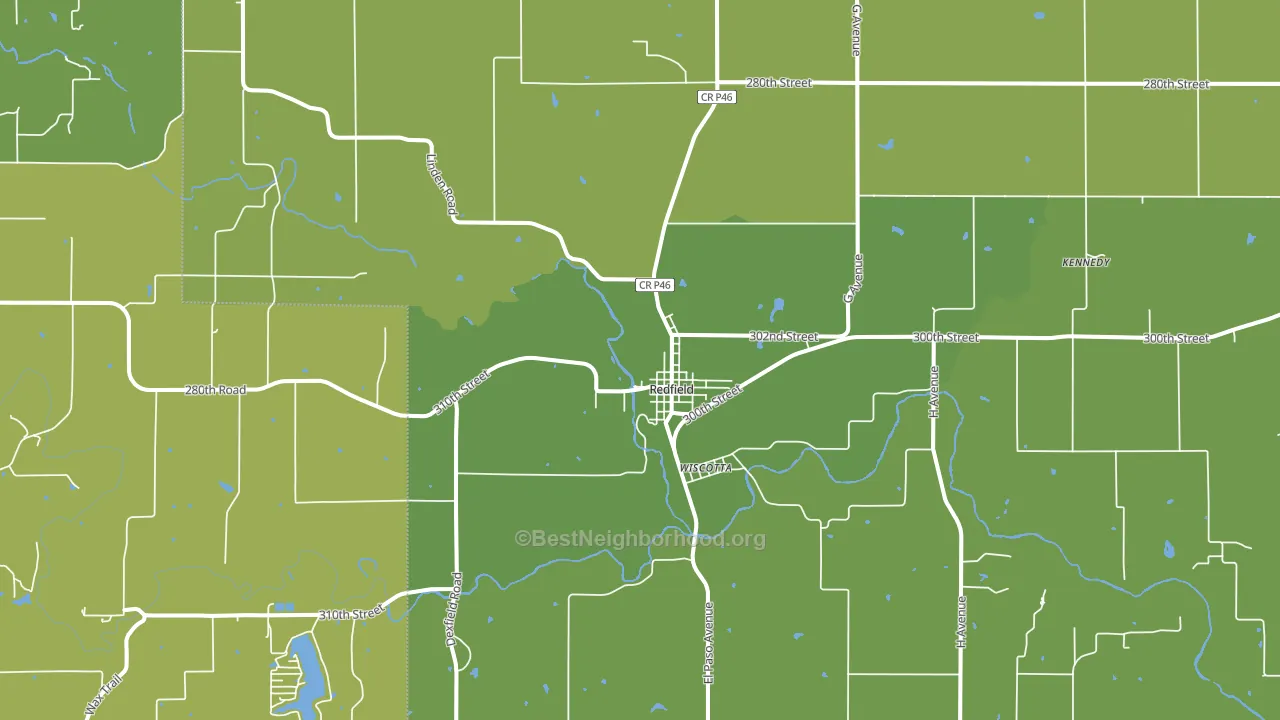 50233, IA block-group voter-turnout map
