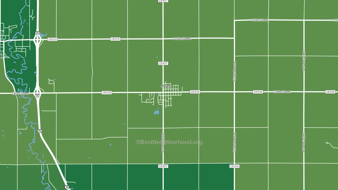 50236, IA block-group voter-turnout map