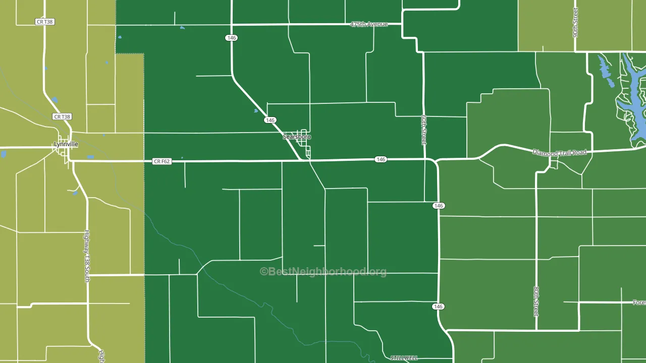 50242, IA block-group voter-turnout map