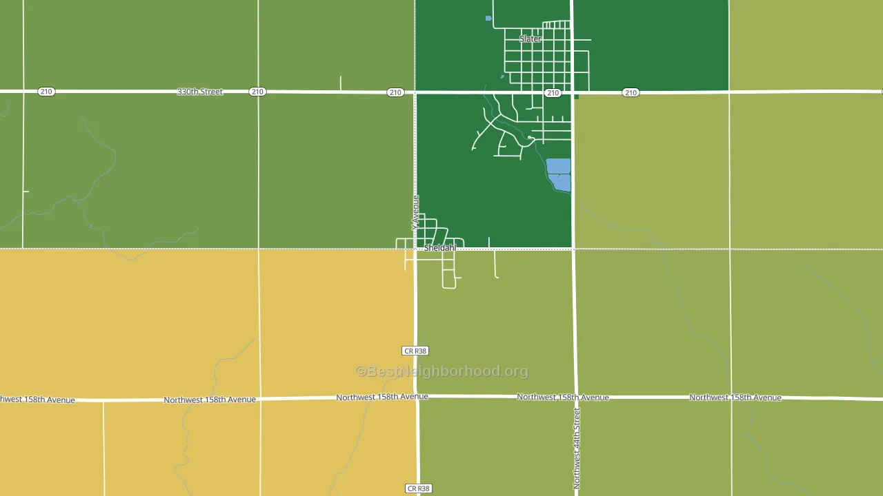 50243, IA block-group voter-turnout map