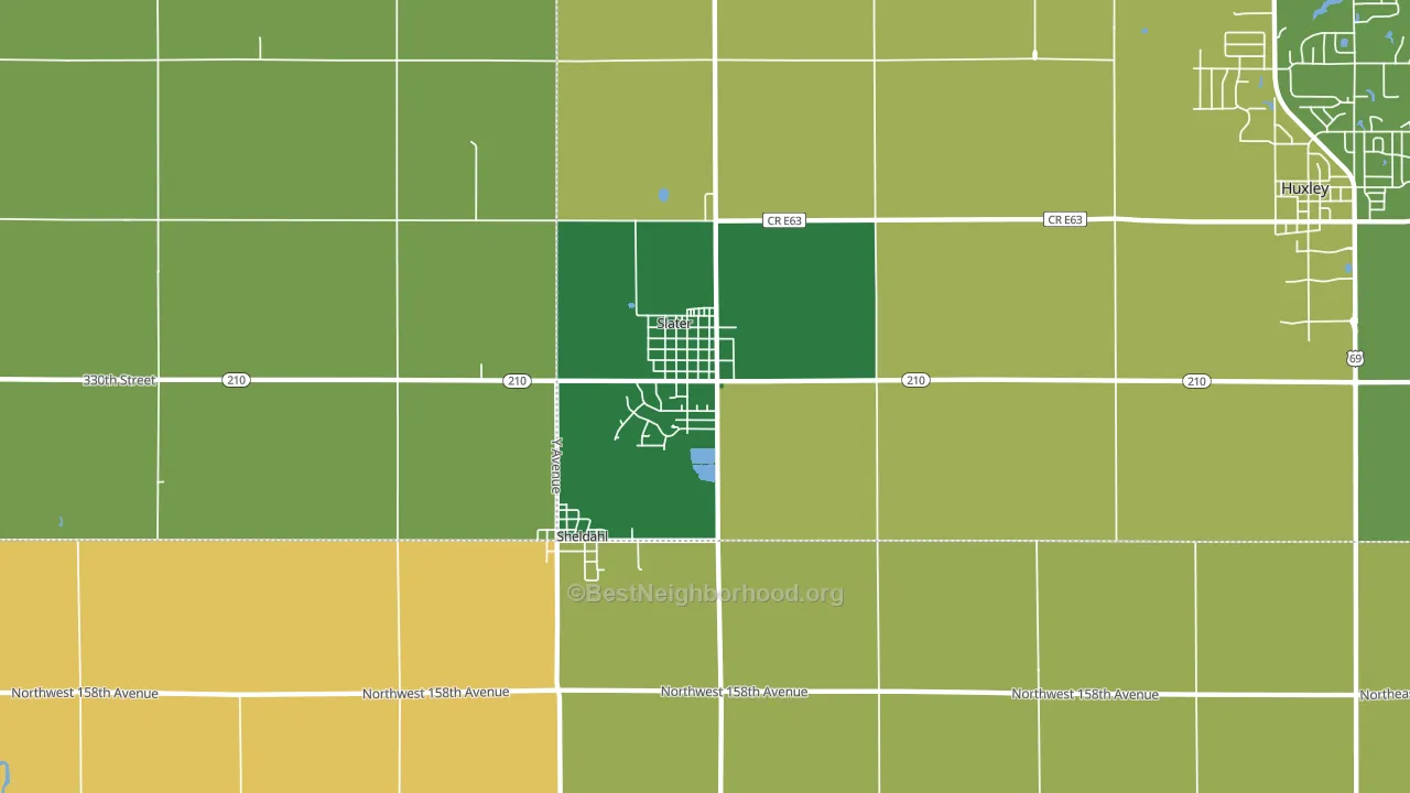 50244, IA block-group voter-turnout map
