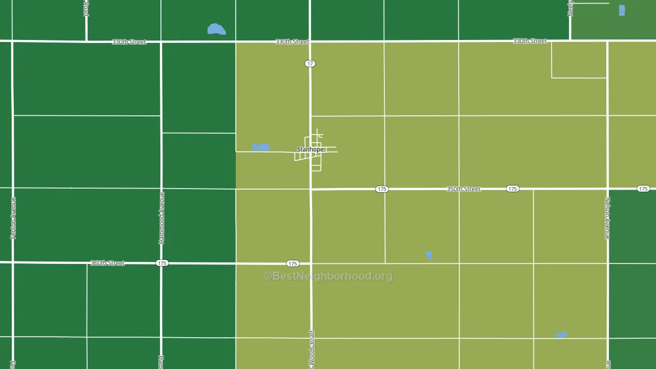 50246, IA block-group voter-turnout map