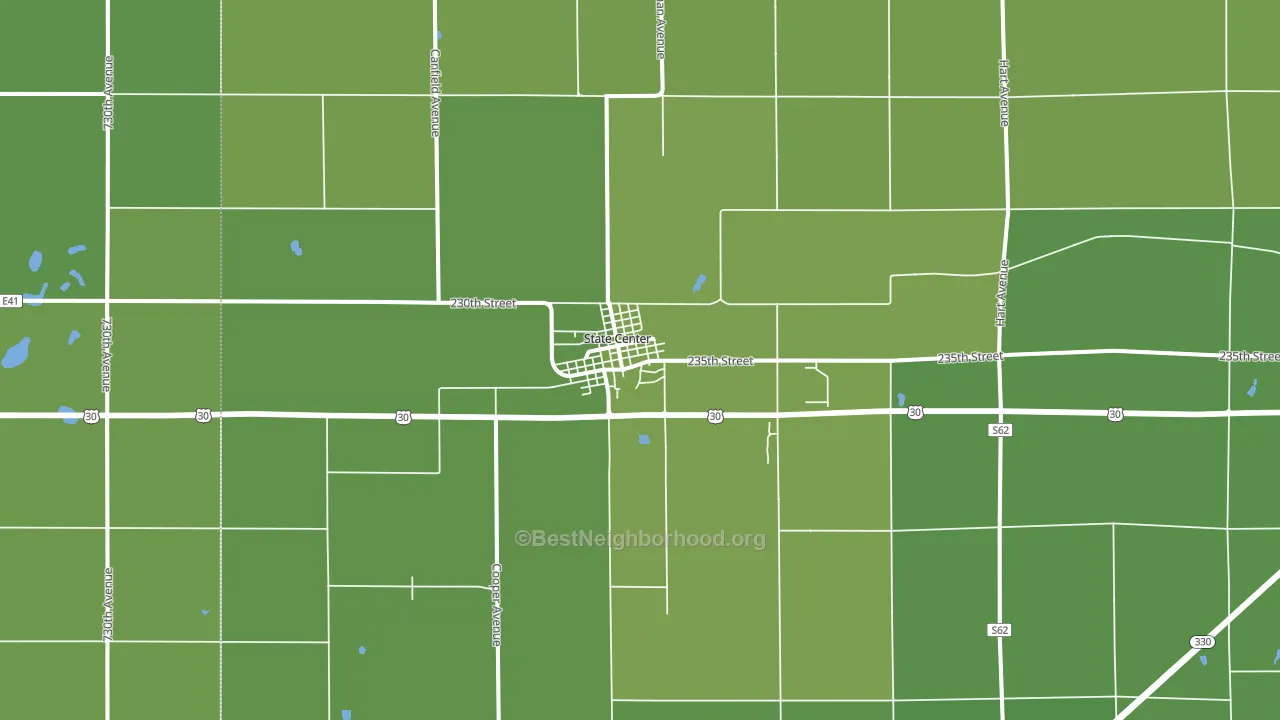50247, IA block-group voter-turnout map