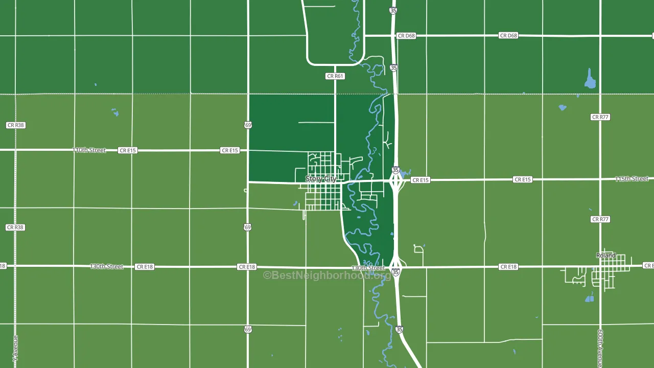 50248, IA block-group voter-turnout map