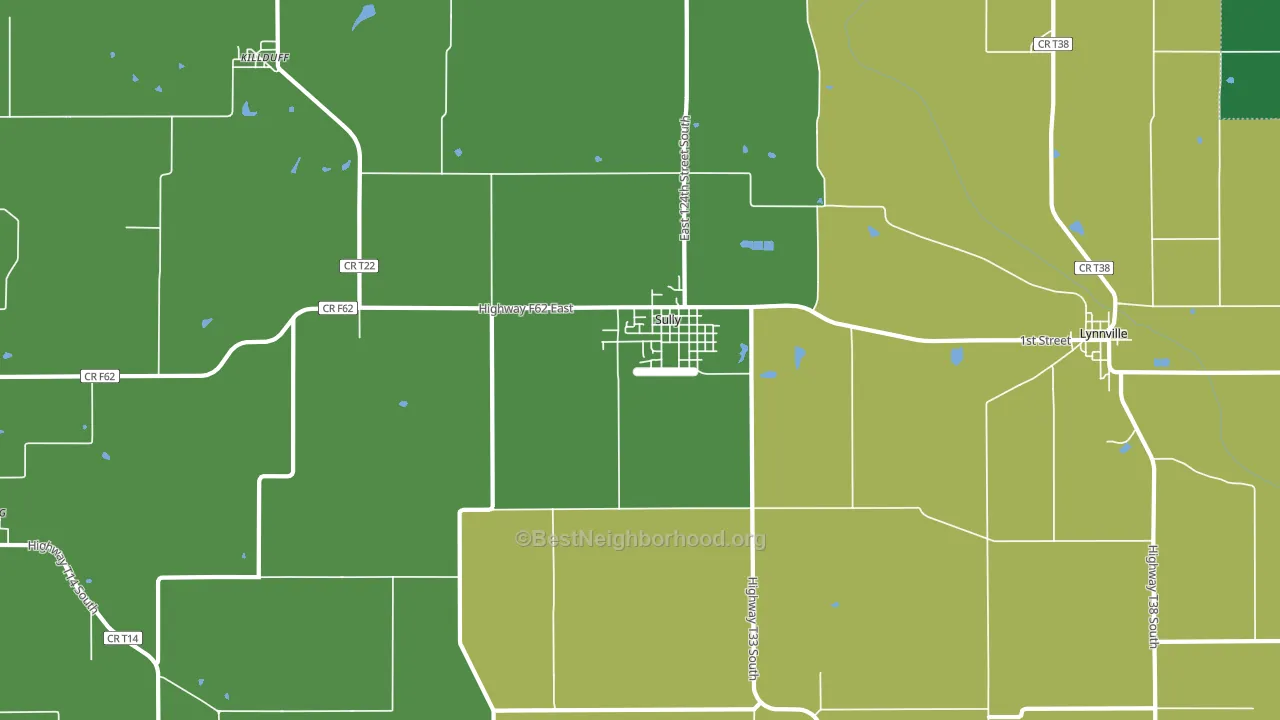 50251, IA block-group voter-turnout map