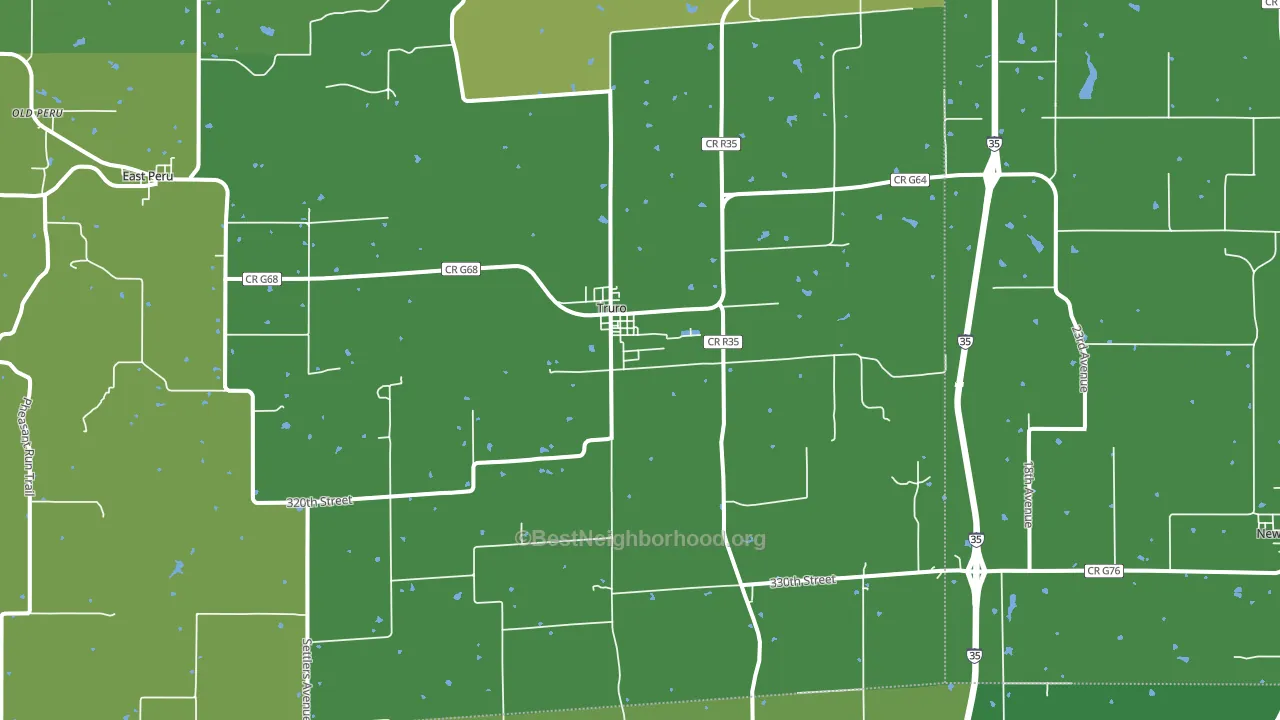 50257, IA block-group voter-turnout map