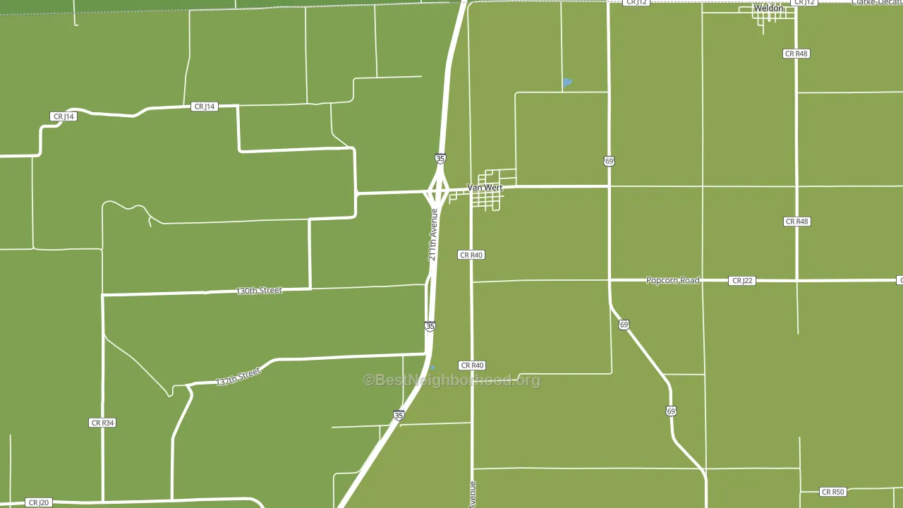 50262, IA block-group voter-turnout map