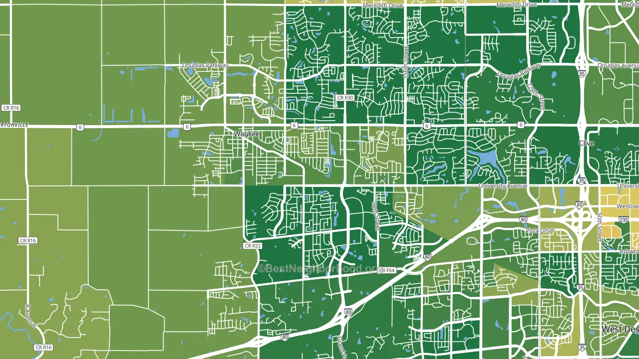 50263, IA block-group voter-turnout map