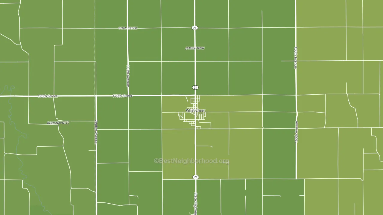 50268, IA block-group voter-turnout map