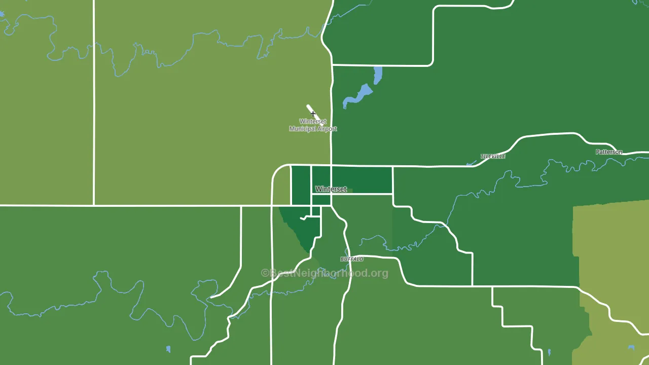 50273, IA block-group voter-turnout map
