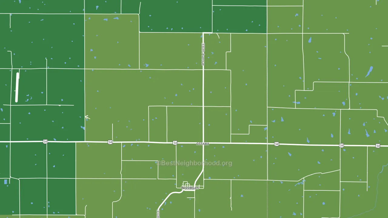 50275, IA block-group voter-turnout map