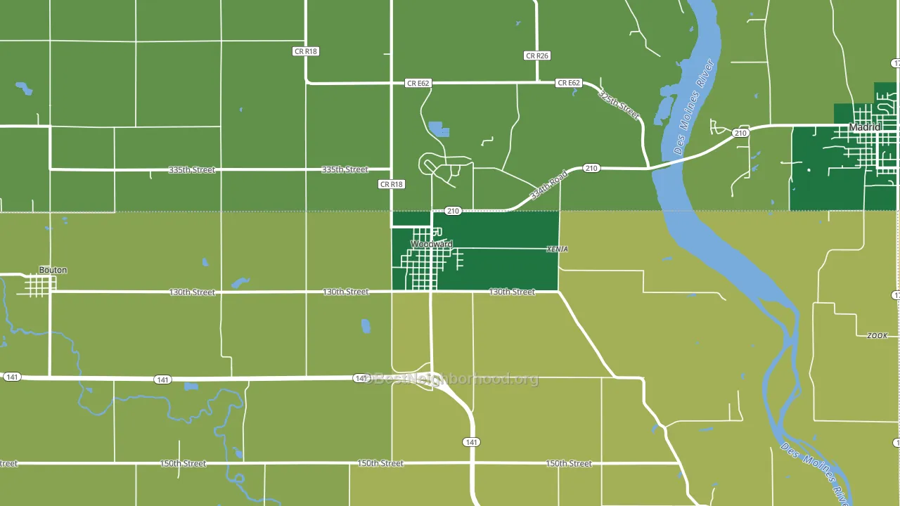 50276, IA block-group voter-turnout map