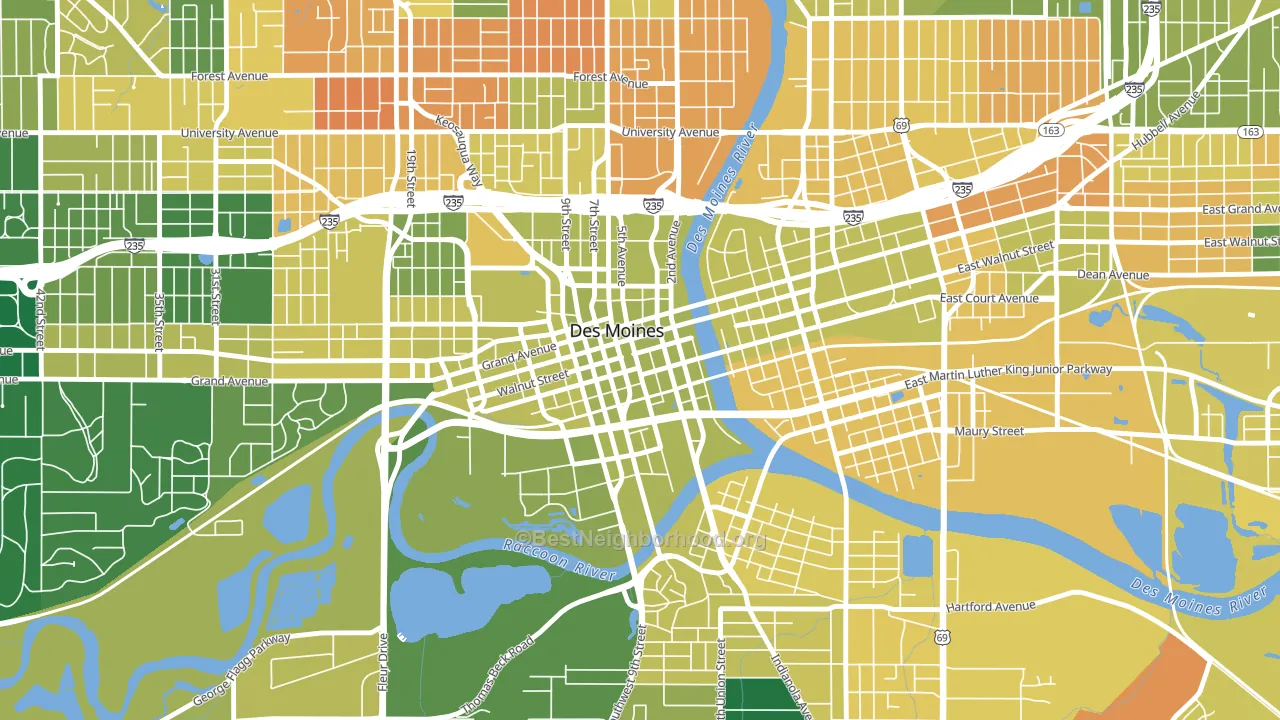 50309, IA block-group voter-turnout map