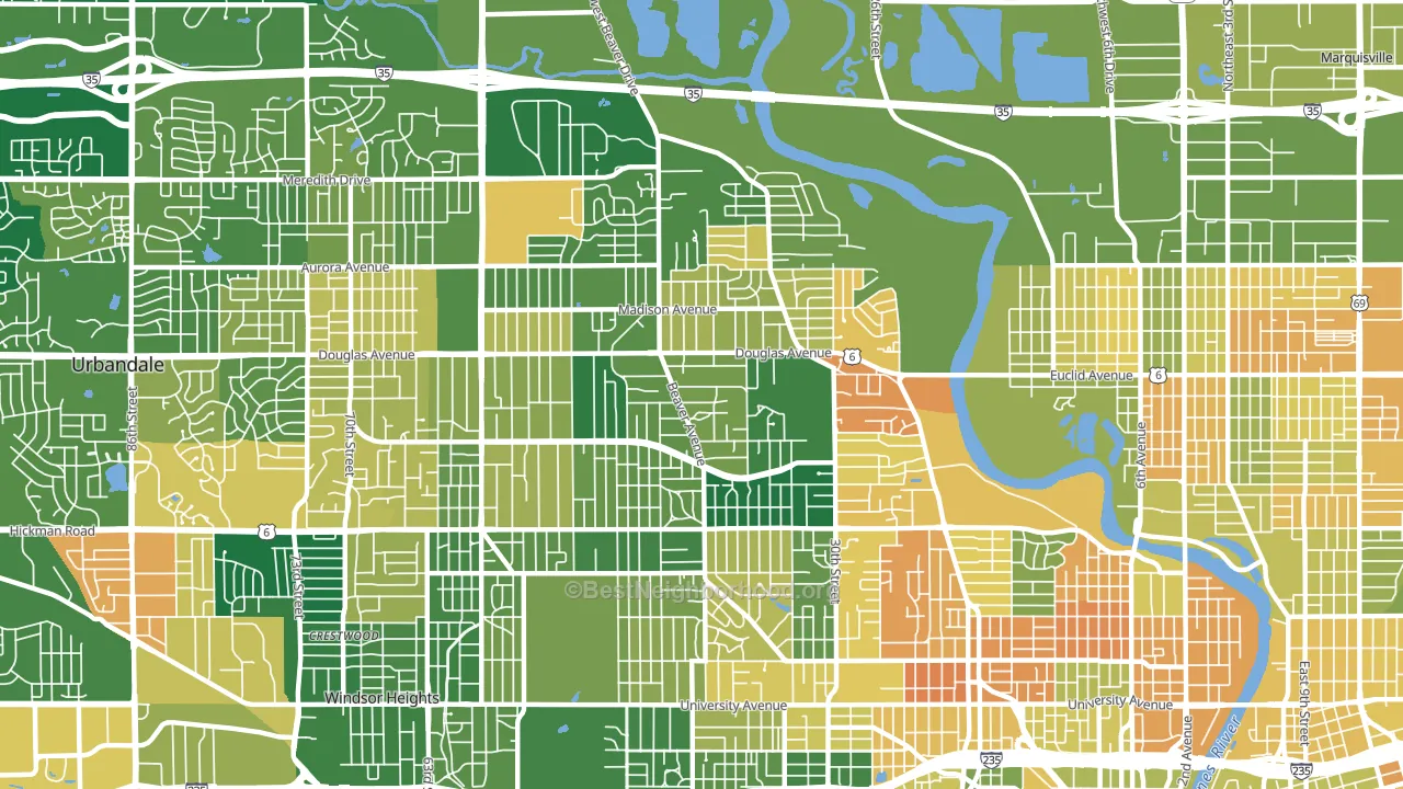 50310, IA block-group voter-turnout map