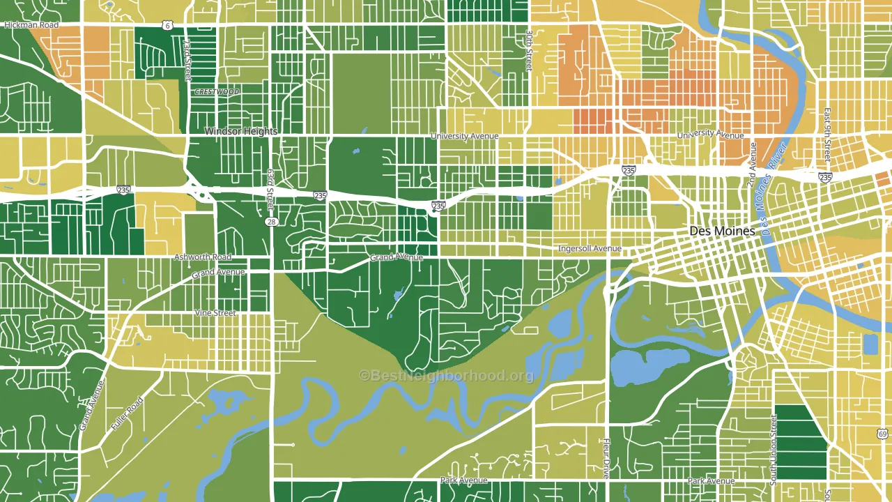 50312, IA block-group voter-turnout map