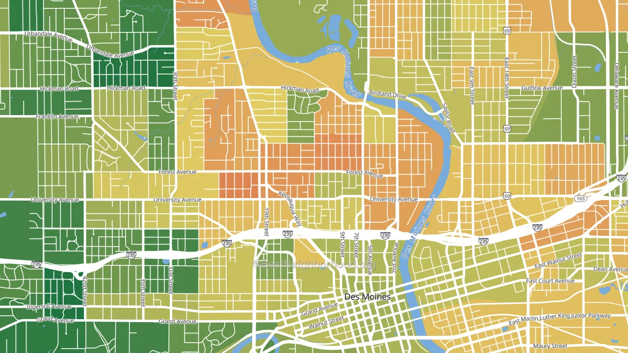 50314, IA block-group voter-turnout map