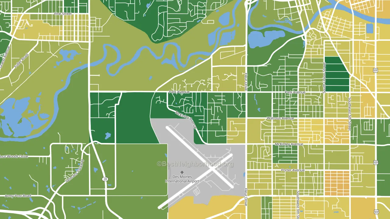 50321, IA block-group voter-turnout map