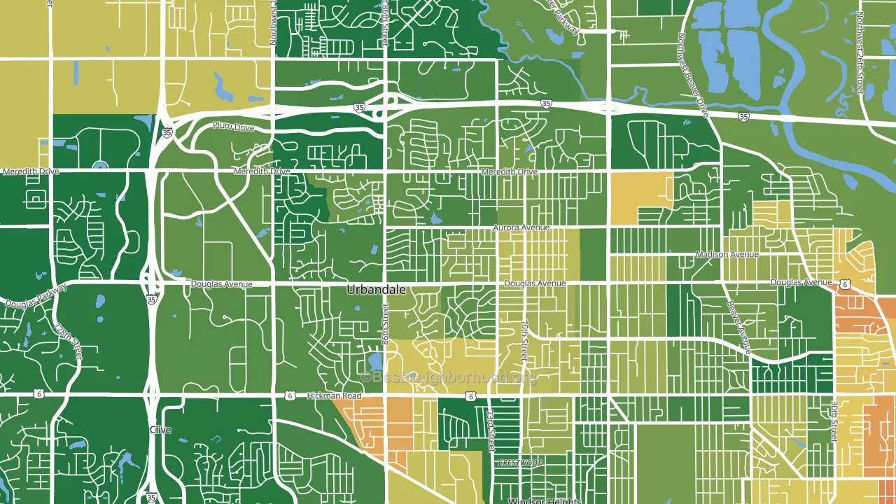 50322, IA block-group voter-turnout map