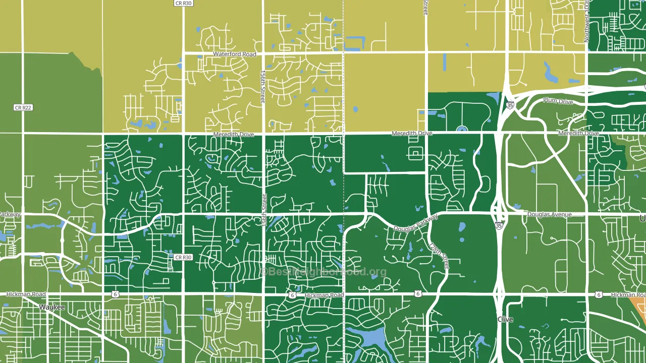 50323, IA block-group voter-turnout map