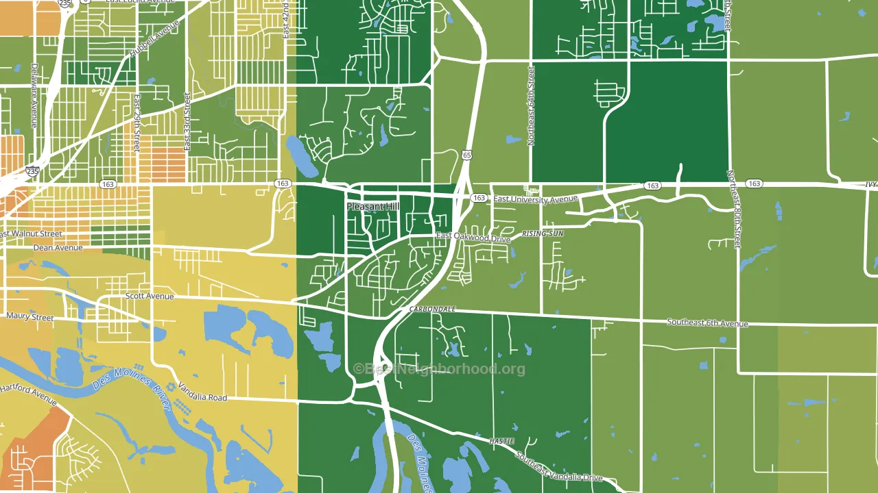 50327, IA block-group voter-turnout map