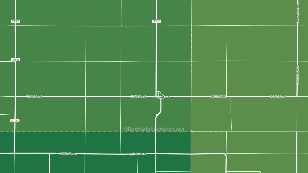 50433, IA block-group voter-turnout map