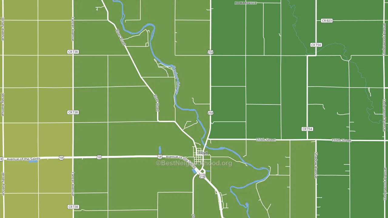 50435, IA block-group voter-turnout map
